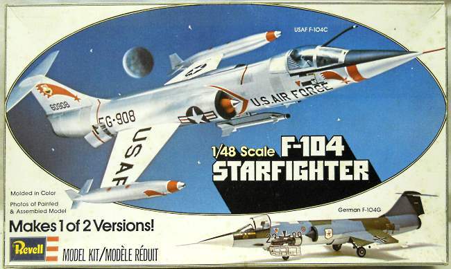 Revell 1/48 Lockheed F-104C and F-104G Starfighter - USAF or Luftwaffe, H236 plastic model kit